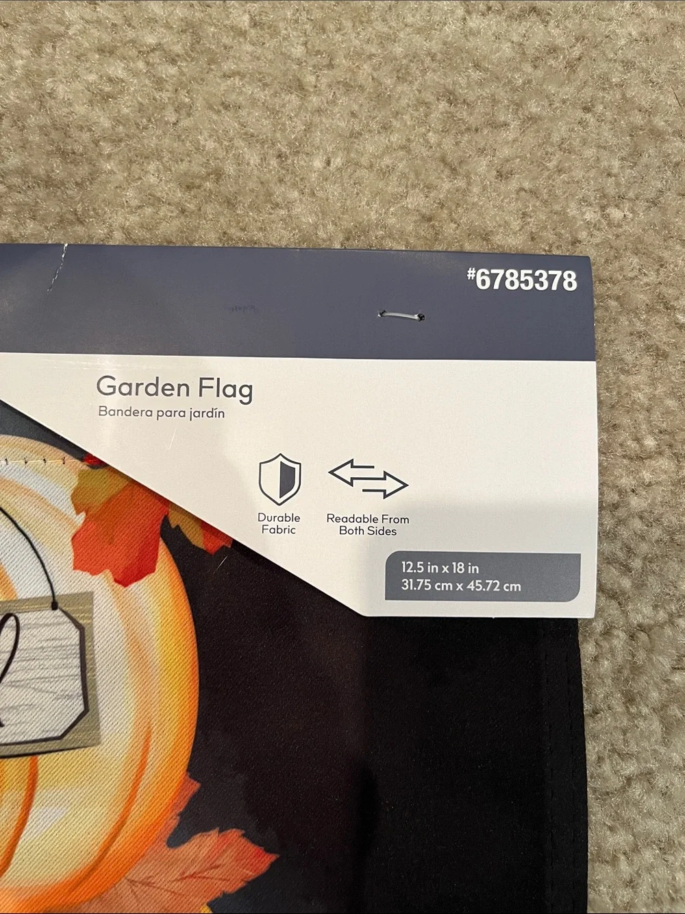Style Select Products Fall Pumpkin Garden Flag - Orange 12.5” x 18”